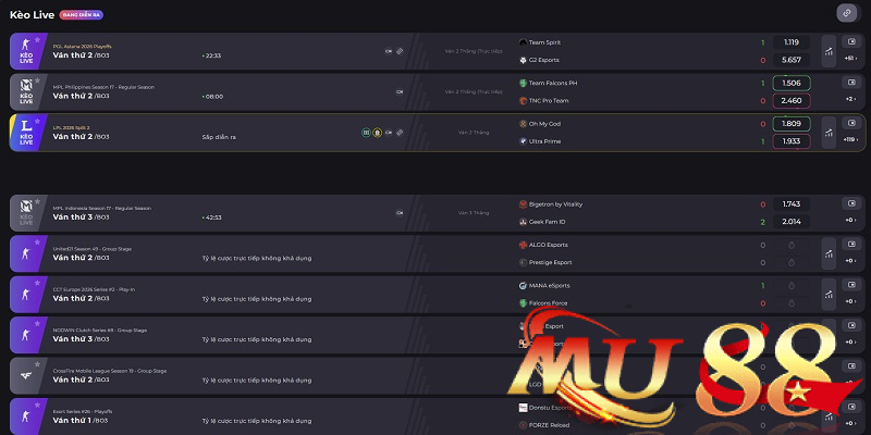Sảnh IM ESports - Cá cược thể thao điện tử vươn tầm quốc tế 2 Theo dõi trận đấu tiện lợi