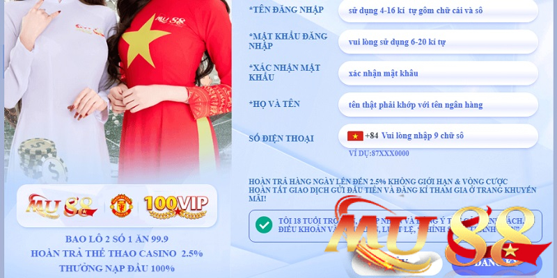 Điều khoản điều kiện Mu88 vừa cập nhật năm 2026 2 Thông tin đăng ký chính xác